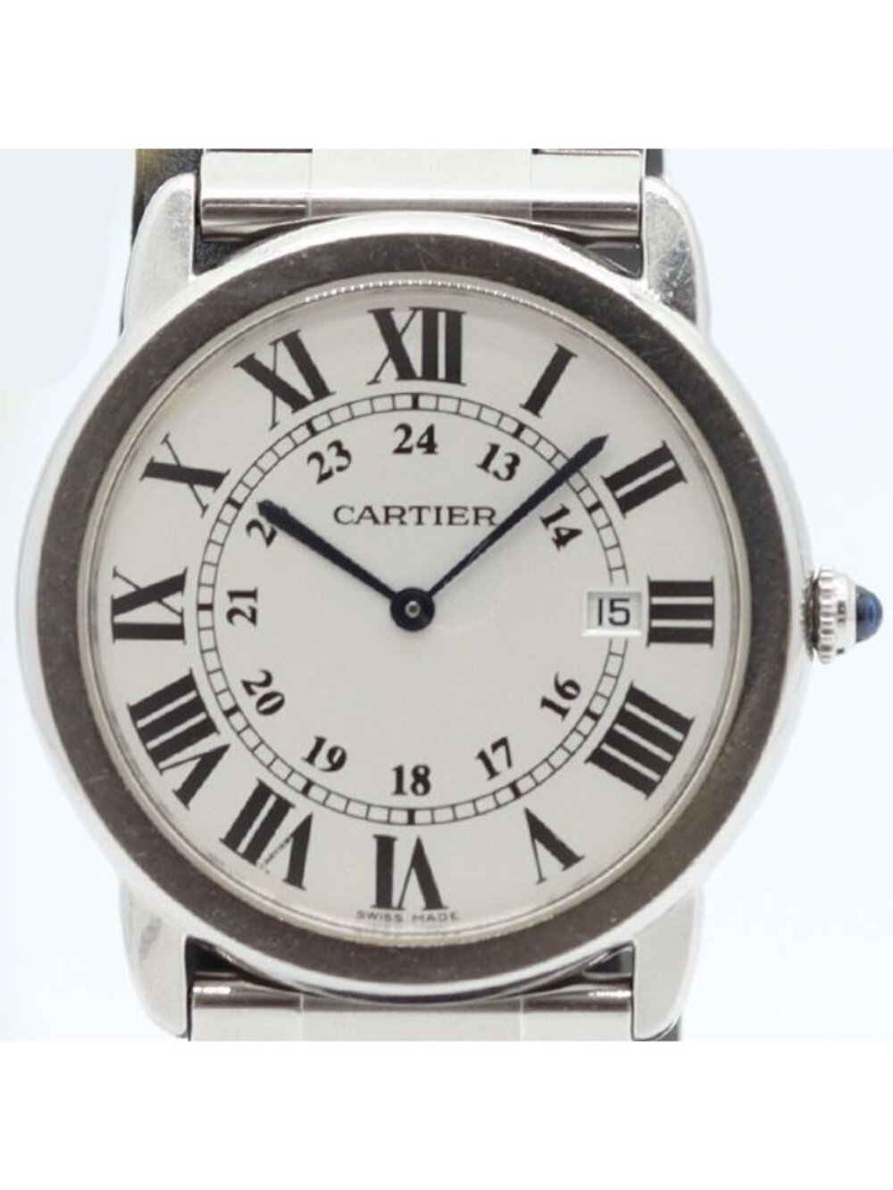 Cartier Ronde Solo de Date Silver Dial Watch